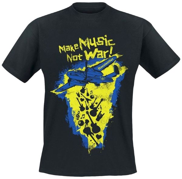Unantastbar Make music not war tshirt