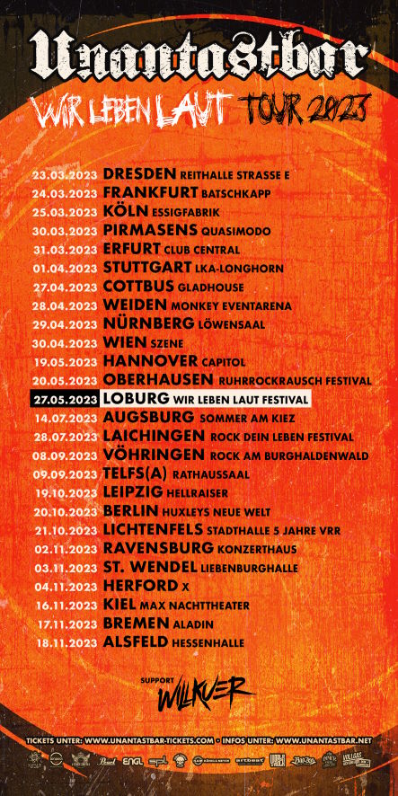 unantastbar wir leben laut tour 2023
