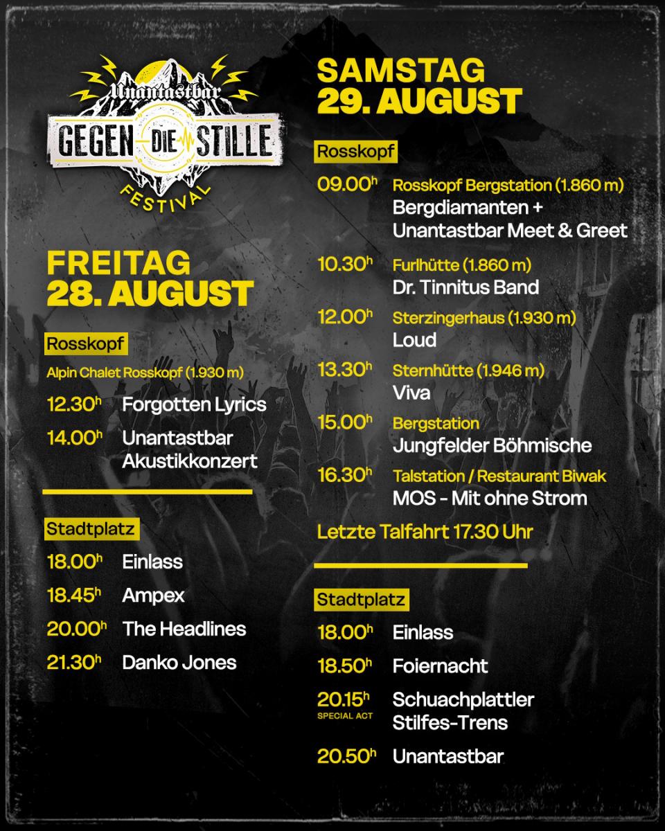 Unantastbar GEGEN DIE STILLE Festival