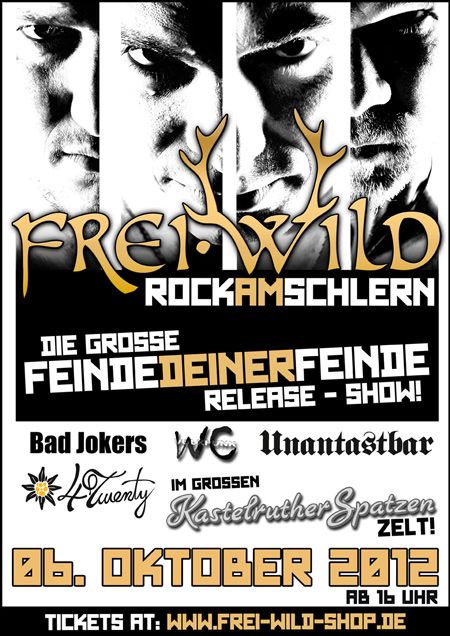 Rock am Schlern Unantastbar Frei.Wild Bad Jokers 4Twenty Kastelruth