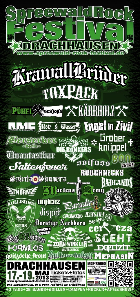 unantastbar spreewald rock festival drachhausen berserker krawallbrüder toxpack kärbholz